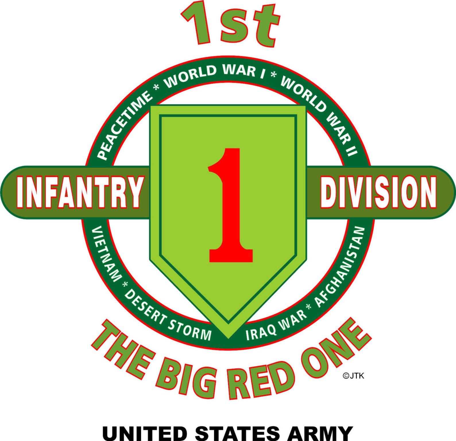 1st Infantry Divisionthe Big Red One Divisionunited States Etsy