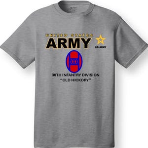30th Infantry Division* Old Hickory * Emblem* Shirt. These shirt are customized*Army Officially Licensed