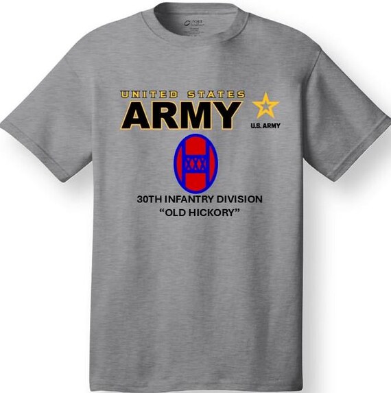 30th Infantry Division* Old Hickory * Emblem* Shirt. These shirt are customized*Army Officially Licensed