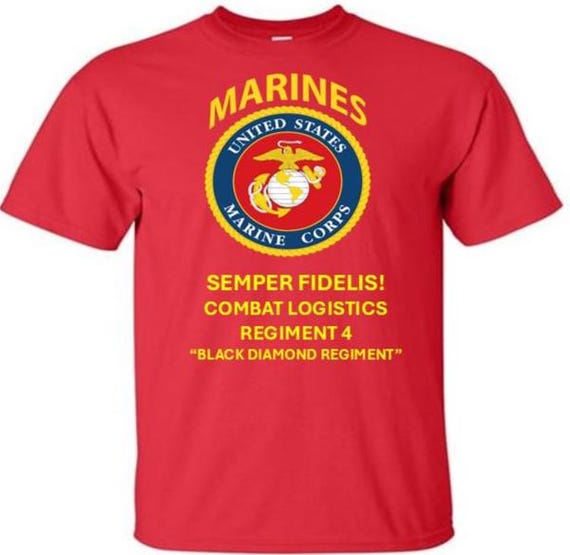 Combat Logistics Regiment 4* Black Diamond Regiment *  Semper Fidelis * Marines*USMC Officially Licensed