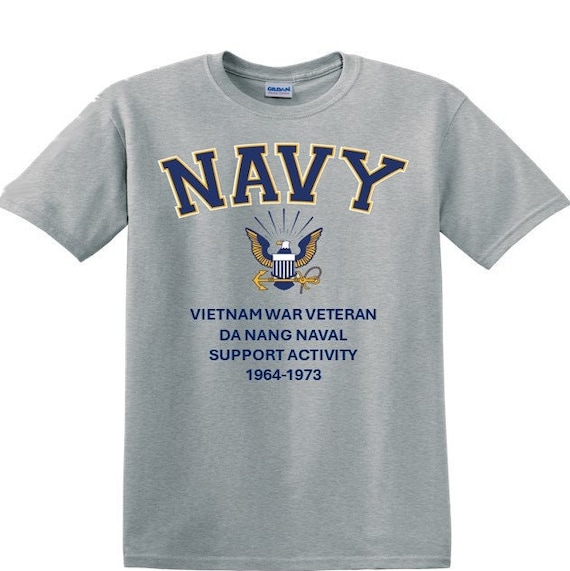 Da Nang Naval Support Activity*Vietnam War Veteran* 1964-1973* Navy Eagle *T-Shirt. Navy Officially Licensed