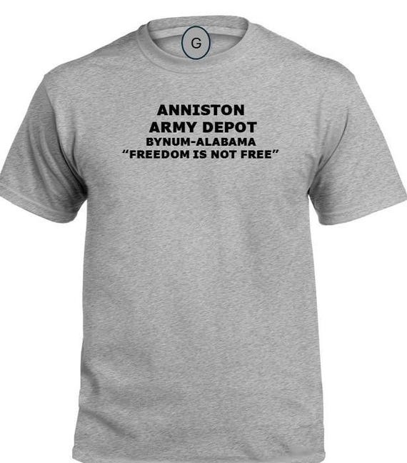 Anniston Army Depot* Bynum-Alabama * Freedom Is Not Free* PT Unit & Base Shirt