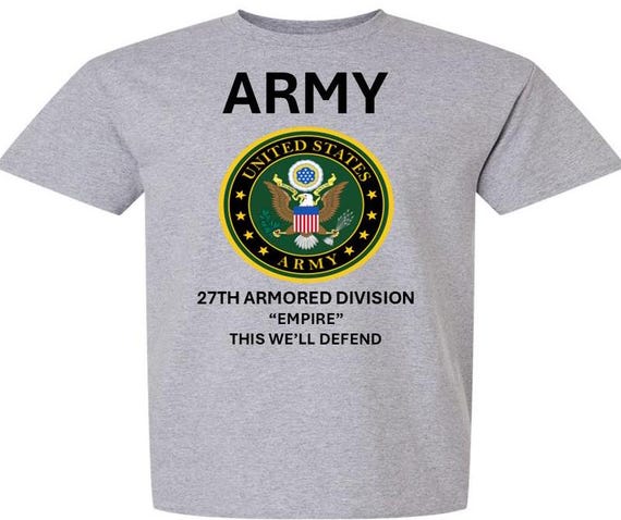 27TH Armored Division * EMPIRE* This We'll Defend* Army Logo. Army Officially Licensed