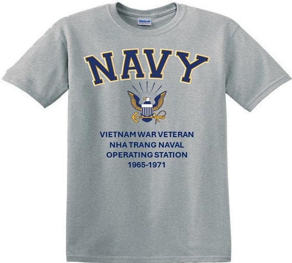 Nha Trang Naval Operating Station*Vietnam War Veteran* 1965-1971* Navy Eagle *T-Shirt. Navy Officially Licensed.