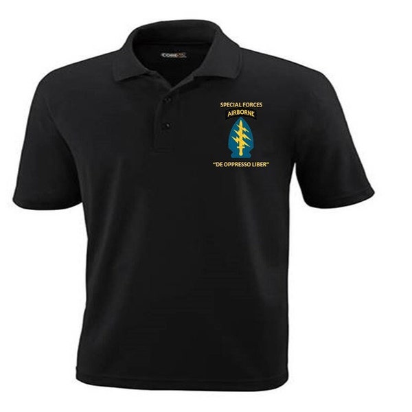 Special Forces Airborne  "DE OPPRESSO LIBER" Embroidered Light Weight Polo Shirt