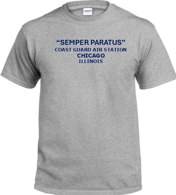 Semper Paratus*Coast Guard Air Station Chicago* Illinois * PT Cutter & Base Shirt