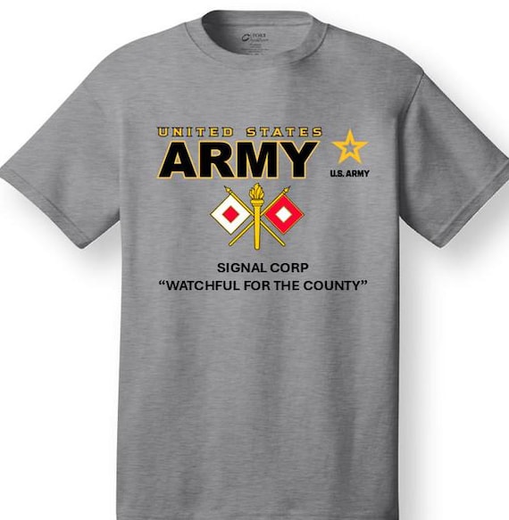 Signal Corps* Watchfull for the Country * Emblem* Shirt. These shirt are customized*Army Officially Licensed