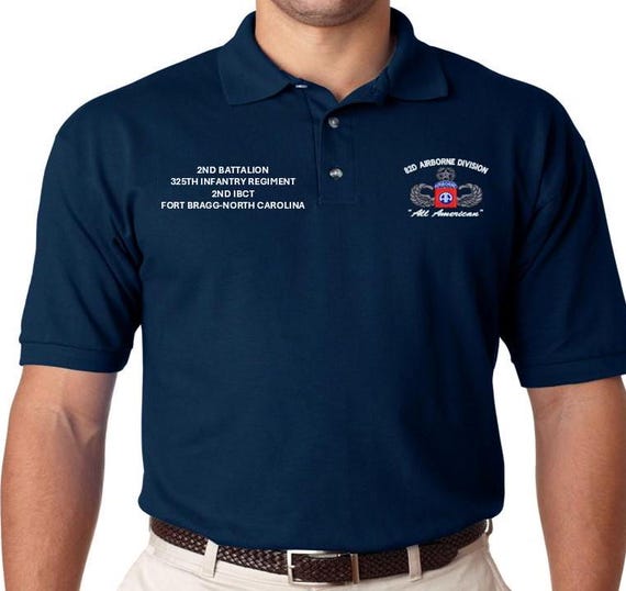2nd Battalion* 325th Infantry Regiment*2nd IBCT*82nd Airborne Division*Fort Bragg-North Carolina Polo Shirt.
