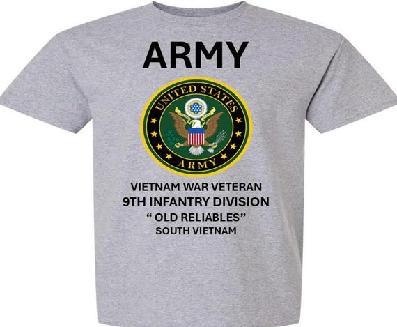 9TH Infantry Division* Vietnam War Veteran* OLD RELIABLES*South Vietnam* Army Logo. Army Officially Licensed