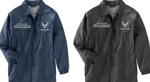 Arnold Air Force Base* Tullahoma-Tennessee* Coaches Jacket *Embroidered Right & Left Chest. USAF Officially Licensed