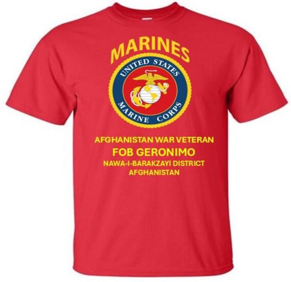 Afghanistan War Veteran* FOB Geronimo*  Afghanistan* Marines*USMC Officially Licensed
