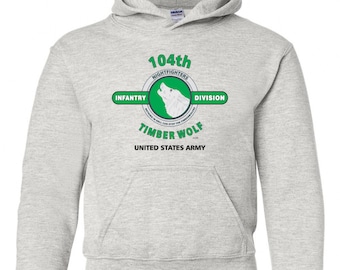 104e Division d’infanterie » loup « bataille & campagne Sweat w/poches.