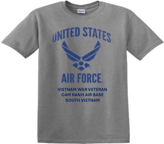 Cam Ranh Air Base *South Vietnam * Vietnam War Veteran. Distressed/Subdued U.S. Air Force Shirt. Officially Licensed USAF