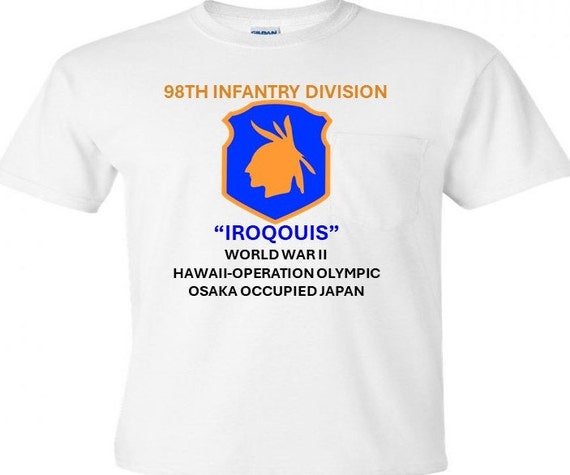 98th Infantry Division* Iroqouis  WW 2*  Campaigns Military Shirt.