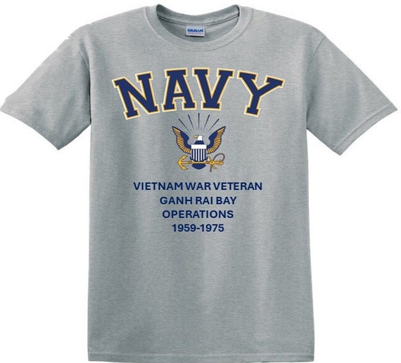 Ganh Rai Bay Operations*Vietnam War Veteran* 1959-1975* Navy Eagle *T-Shirt. Navy Officially Licensed
