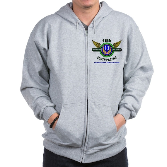 14TH ARMY AIR FORCE WW II/"CHINA-FLYING TIGERS/"CAMPAIGN LEFT CHEST ZIPPER HOODIE
