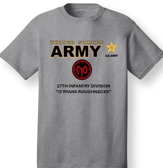 27th Infantry Division* O'ryans Roughnecks * Emblem* Shirt. These shirt are customized*Army Officially Licensed