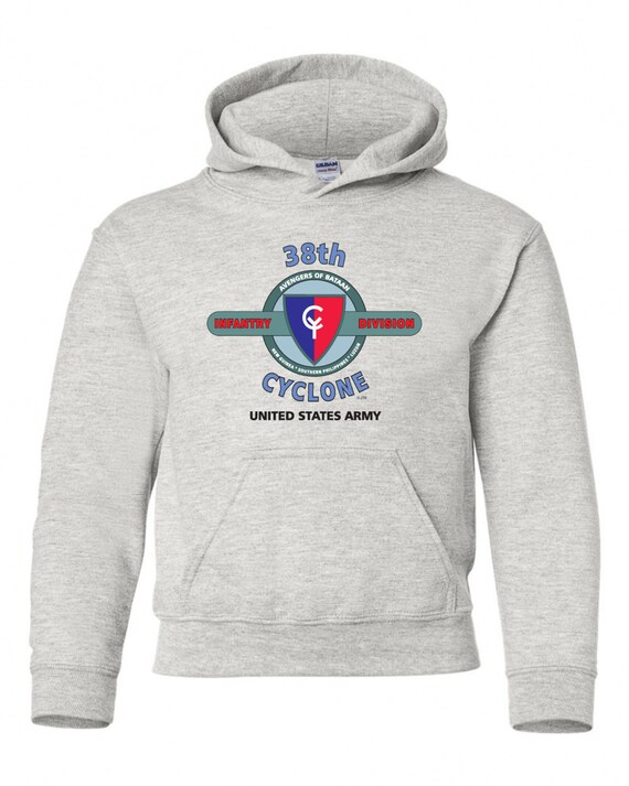 38th Infantry Division"Cyclone" Battle & Campaign Hoodie Sweatshirt w/Pockets.