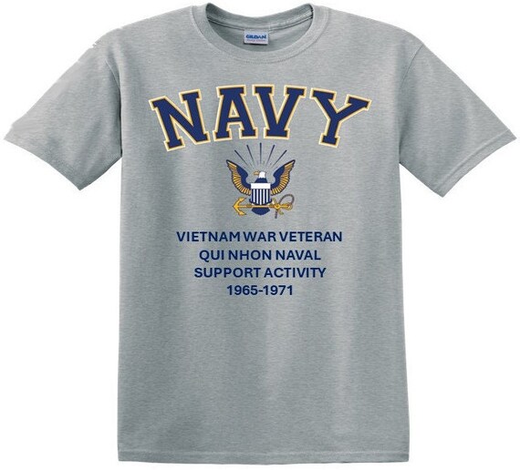 Qui Nhon Naval Support Activity*Vietnam War Veteran* 1965-1971* Navy Eagle *T-Shirt. Navy Officially Licensed.