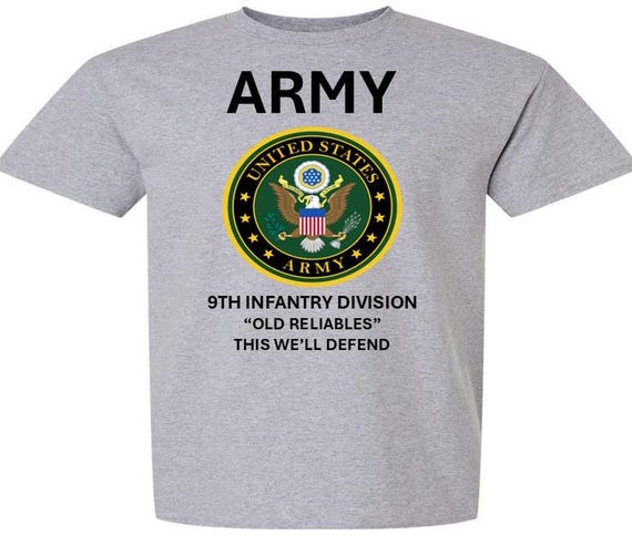 9TH Infantry Division * OLD RELIABLES* This We'll Defend* Army Logo. Army Officially Licensed