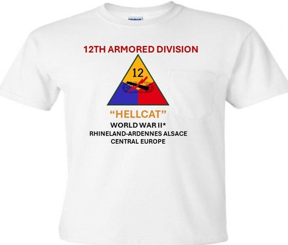 12th Armored Division* Hellcat WW 2*  Campaigns Military Shirt.