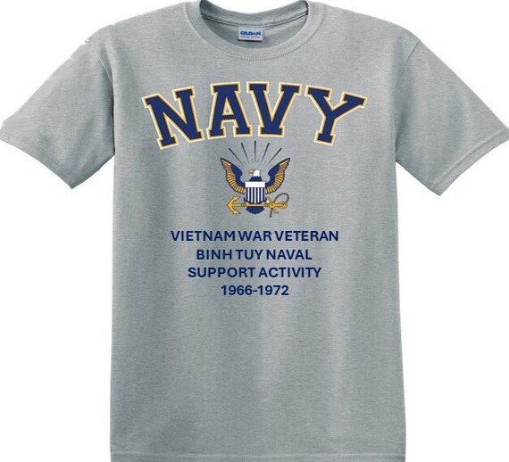Binh Thuy Naval Support Activity*Vietnam War Veteran* 1966-1972* Navy Eagle *T-Shirt. Navy Officially Licensed