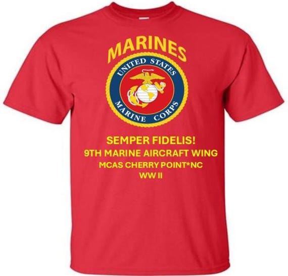 9th Marine Aircraft Wing* MCAS Cherry Point-Nc* World War 2 *  Semper Fidelis * Marines*USMC Officially Licensed
