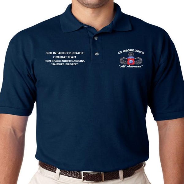 3rd Infantry Brigade Combat Team* Panther Brigade*82nd Airborne Division*Fort Bragg-North Carolina Polo Shirt.