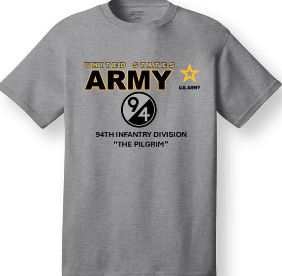 94TH Infantry Division* THE PILGRIM * Emblem* Shirt. These shirt are customized*Army Officially Licensed