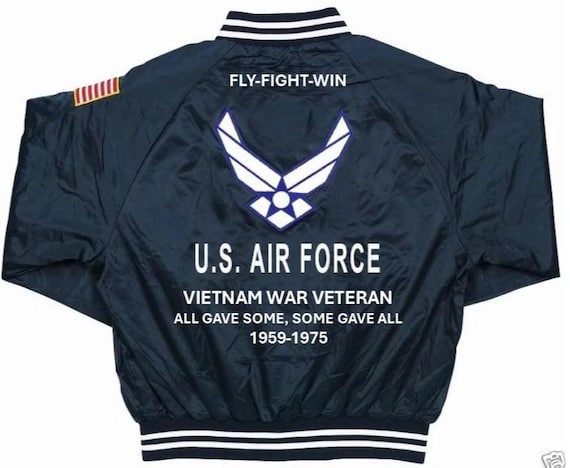 U.S. Air Force Vietnam War Veteran Satin Jacket. All Gave Some, Some gave All 1959-1975 Embroidered Satin Jacket.USAF officially licensed.