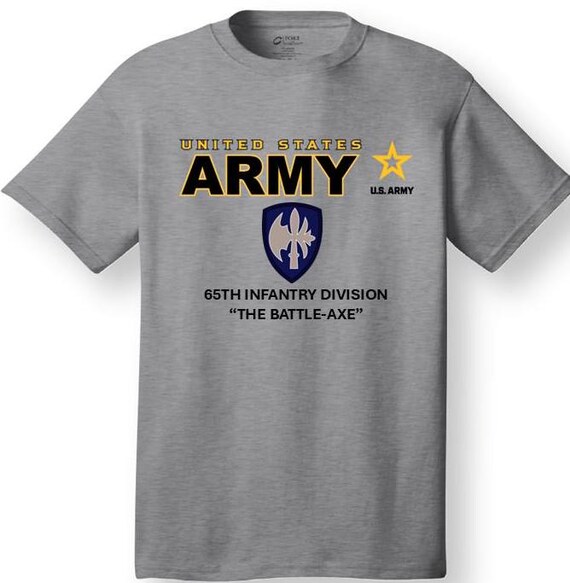 65th Infantry Division* The Battle Axe * Emblem* Shirt. These shirt are customized*Army Officially Licensed