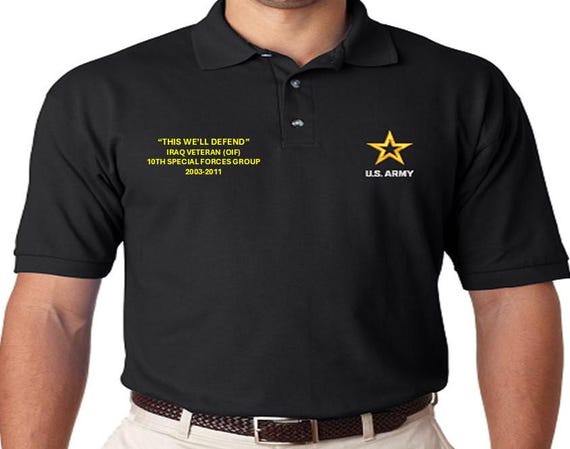 10th Special Forces Group* Iraq Veteran 2003-20011**Embroidered polo shirt* Army Officially Licensed.