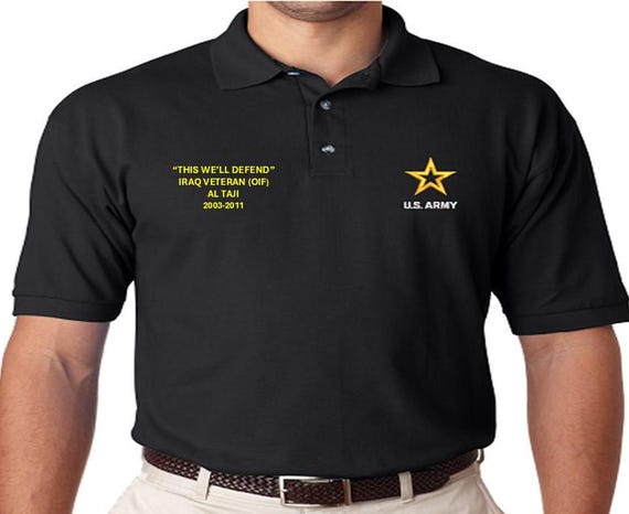 Iraq Veteran OIF* Al Taji *2003-2011 *Embroidered polo shirt* Army Officially Licensed