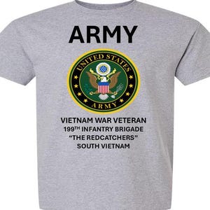 199TH Infantry Brigade * Vietnam War Veteran* THE REDCATCHERS*South Vietnam* Army Logo. Army Officially Licensed