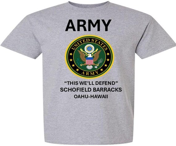 Schofield Barracks* Oahu-Hawaii* This we'll Defend* Army Logo. Army Officially Licensed