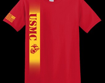 Desert Storm Veteran 1990-1991 USMC*Marines*2-Sided Shirt. Front of shirt silk screened. Back of Shirt Digital print (Licensed)
