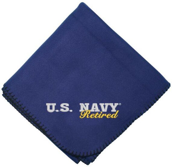 U.S. Navy Retired DEMB Stadium Fleece Blanket (58X52) Navy Officially Licensed