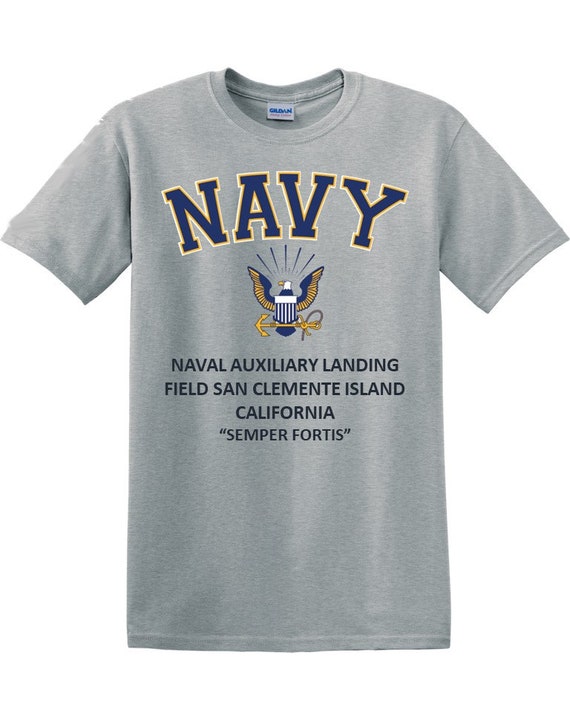 Naval Auxiliary Landing Field San Clemente Island * California* Navy Eagle *T-Shirt. Vinyl & Digital Print. Officially Licensed Navy