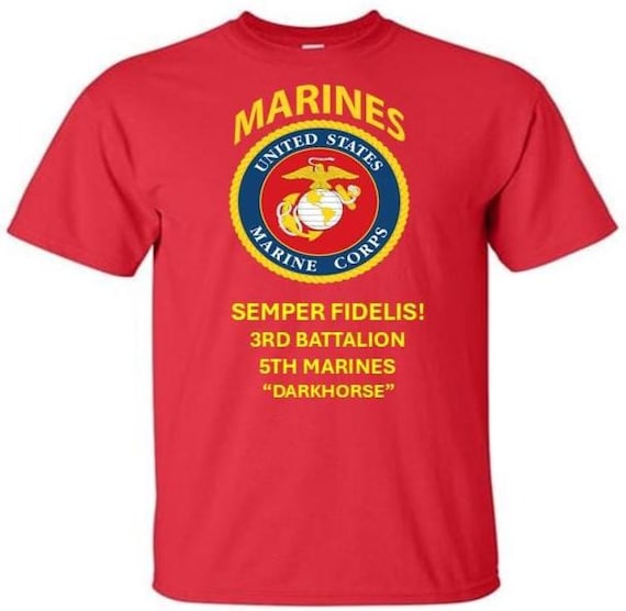3rd Battalion *5th Marines * Darkhorse *  Semper Fidelis * Marines*USMC Officially Licensed