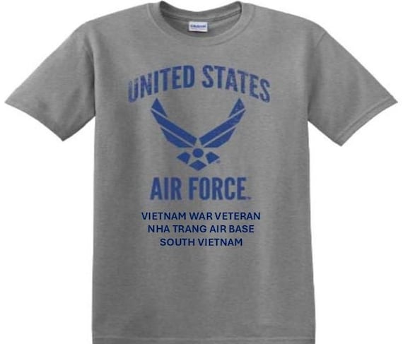 Nha Trang Air Base *South Vietnam* Vietnam War Veteran. Distressed/Subdued U.S. Air Force Shirt. Officially Licensed USAF