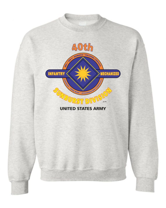 40th Infantry Division* "SUNBURST"  Battle & Campaign Sweatshirt