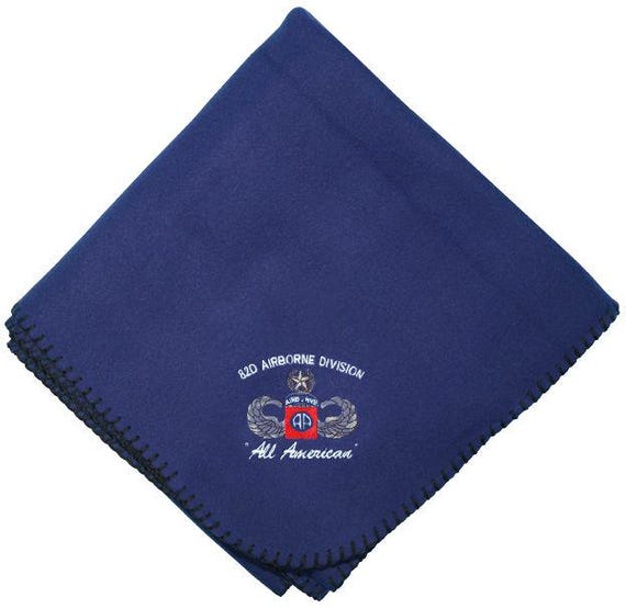 82ND Airborne Division Master Paratrooper DEMB Stadium Fleece Blanket (58X52) Army Officially Licensed