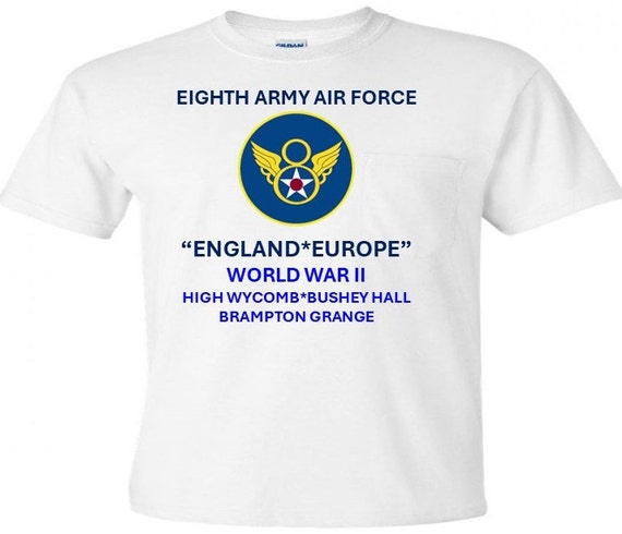 Eighth Army Air Force* England - Europe WW 2*  Campaigns Military Shirt.