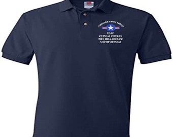 BIEN HOA Air Base South Vietnam Vietnam Veteran USAF "Thunder From Above" Embroidered Lightweight Polo Shirt