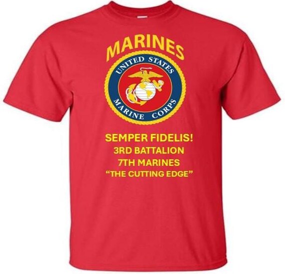 3rd Battalion *7th Marines * The Cutting Edge*  Semper Fidelis * Marines*USMC Officially Licensed