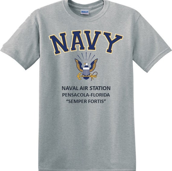 Naval Air Station Pensacola*Florida* Navy Eagle *T-Shirt. Vinyl & Digital Print. Officially Licensed Navy