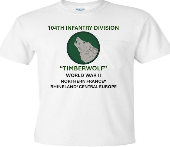 104th Infantry Division* Timberwolf  WW 2*  Campaigns Military Shirt.