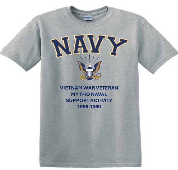 My Tho Naval Support Activity*Vietnam War Veteran* 1966-1969* Navy Eagle *T-Shirt. Navy Officially Licensed.