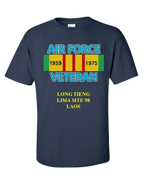 Long Tieng Lima Site 98 * Laos * " Vietnam Veteran Ribbon Vinyl / Silkscreen Shirt or Sweatshirts