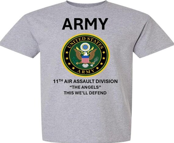 11TH Air Assault Division *The Angels* This We'll Defend* Army Logo. Army Officially Licensed